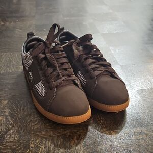 Lacoste Men's Dark Brown and Black Sneakers